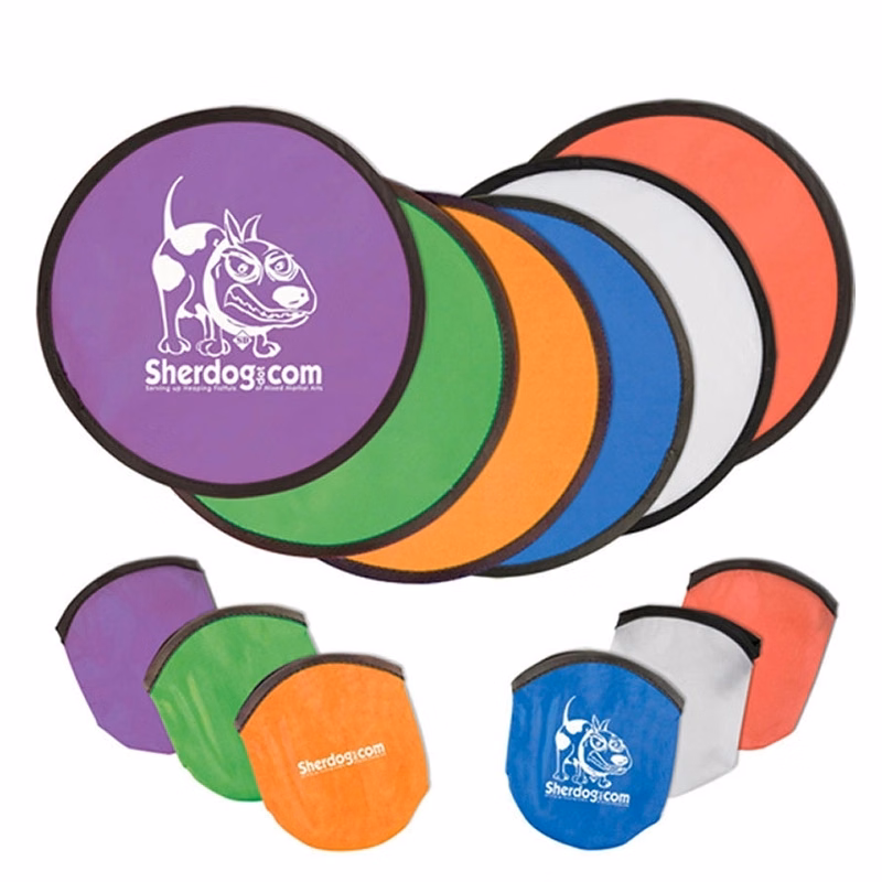 Foldable Flying Disc Fans Folding Pocket Advertising