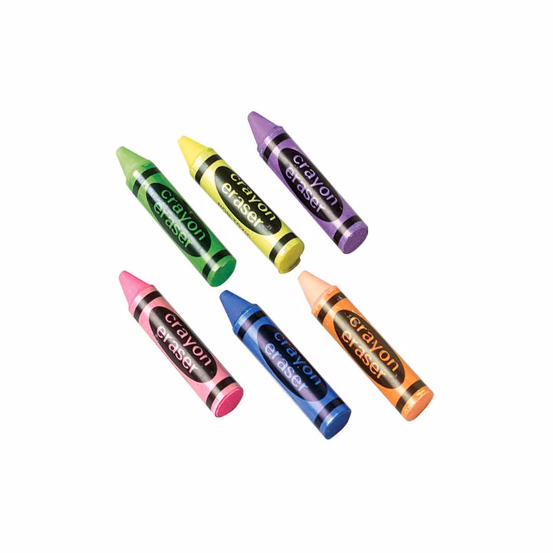 Crayon Shaped Erasers - Assorted