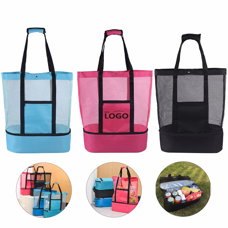 Large Daily Tote Beach Bags With Insulated Cooler