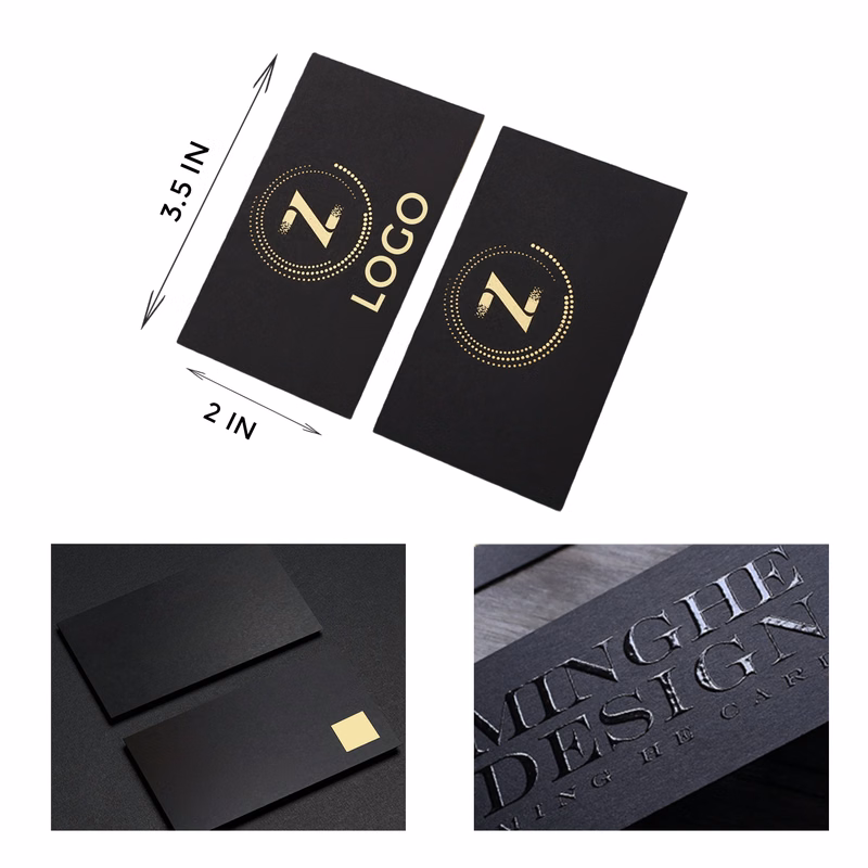Versatile Black Card With Gold Foil Business Card