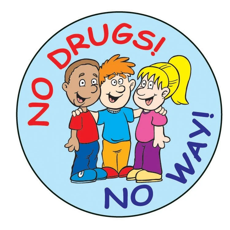 STICKERS - No Drugs! No Way! Sticker Roll 1