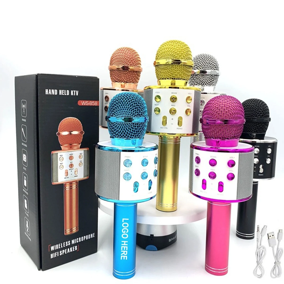 Portable Handheld Wireless Bluetooth Karaoke Microphone 1