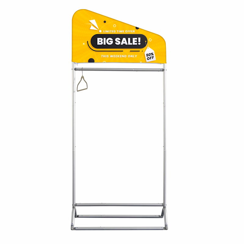 Sloped Apparel Hanger Display- 40"wx72"h