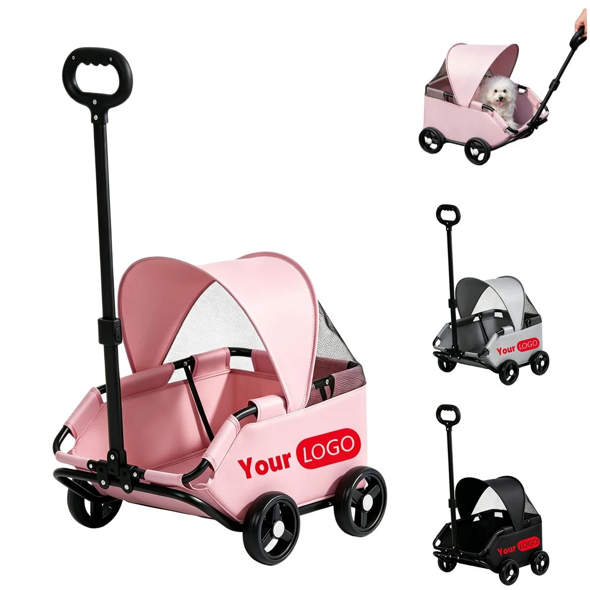 4-Wheel Foldable Pet Travel Stroller 1