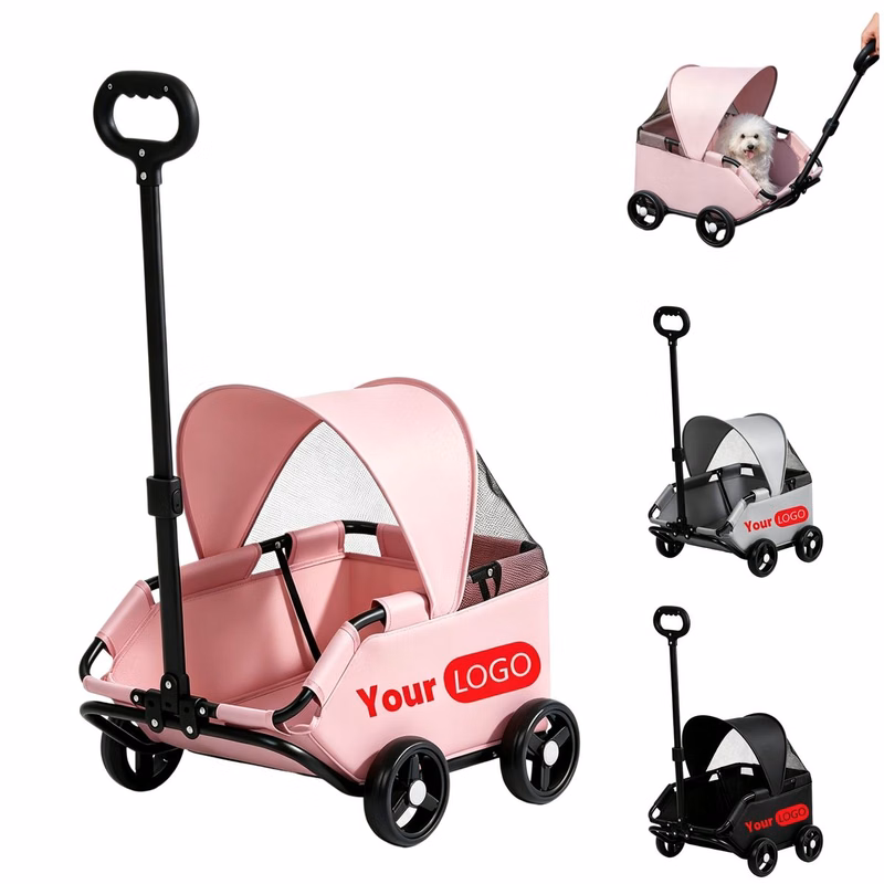 4-Wheel Foldable Pet Travel Stroller