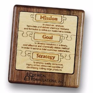 Wood Jigsaw Puzzle - 6 piece square with pcs interchangeable