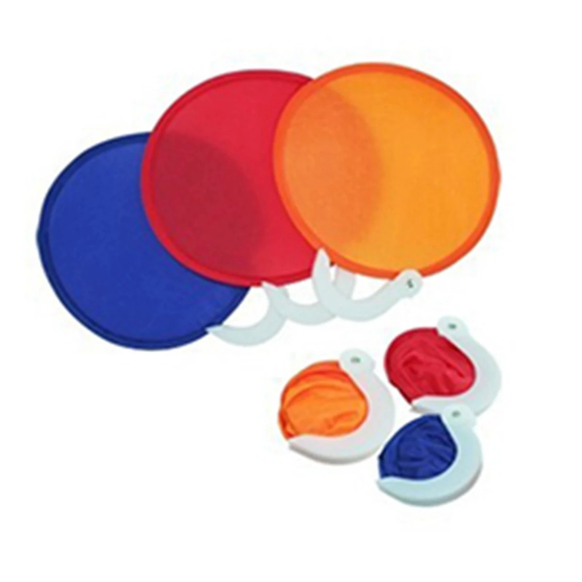 Nylon Pop Up Folding Fan Flying Disc with Handle 1