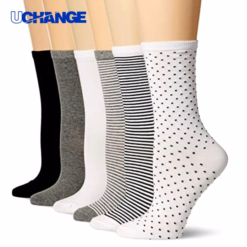 Flat Knit Cotton Crew Socks
