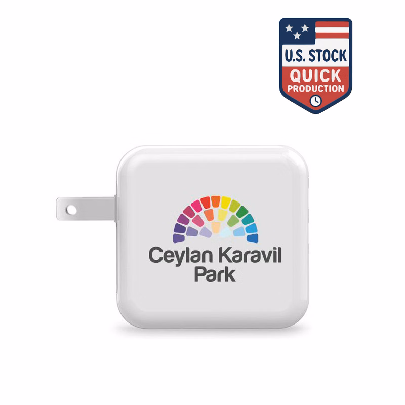 Dual USB Foldable AC Adapter for Travel