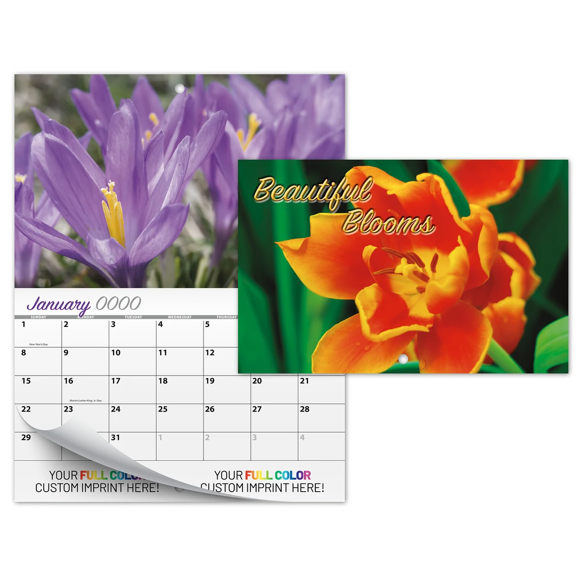 13 Month Mini Custom Photo Appointment Wall Calendar - BEAUTIFUL BLOOMS 1