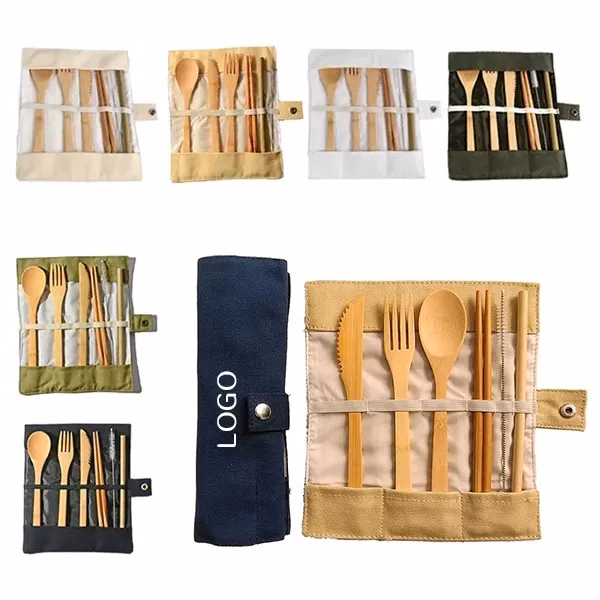 Bamboo Portable Cutlery Set