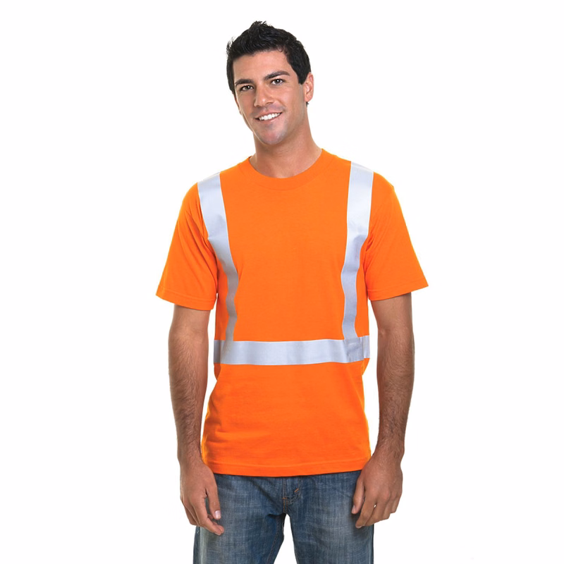 High Vis USA-Made 100% Polyester Class 2 Safety T-Shirt