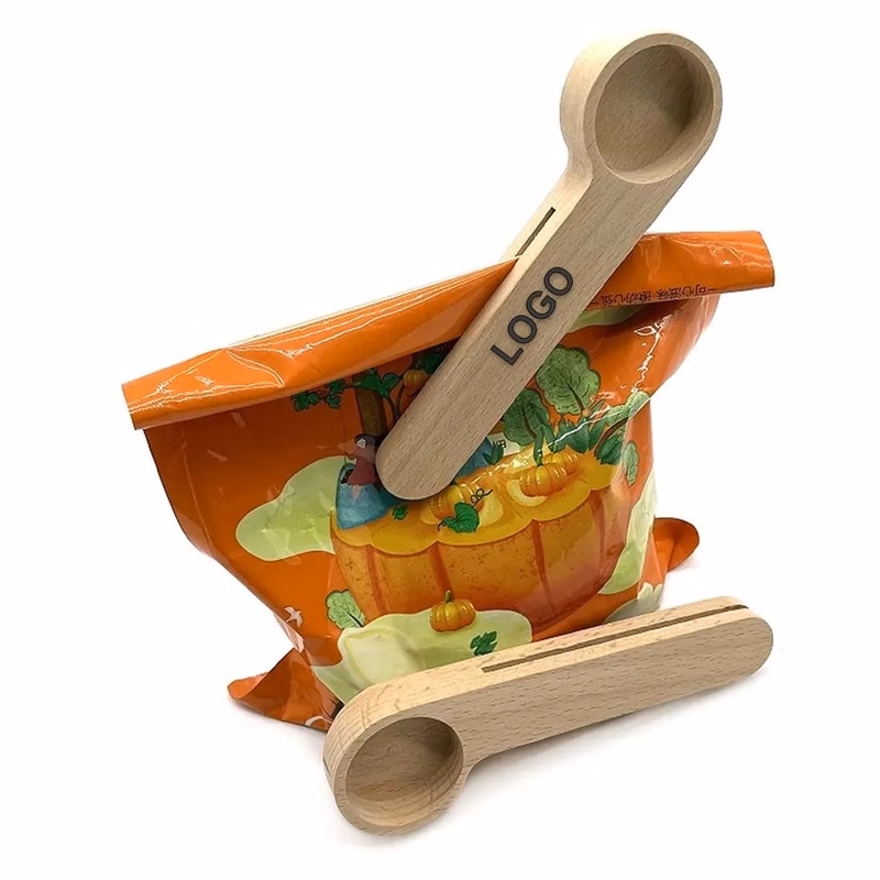 Wooden Coffee Scoop With Bag Clip