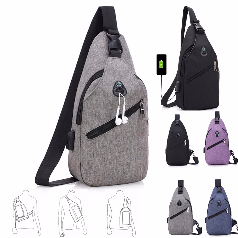 Travel Chest Bag With Usb Charging Port