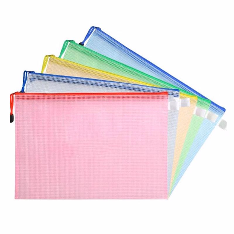 A4 Transparent PVC Zipper File Bag