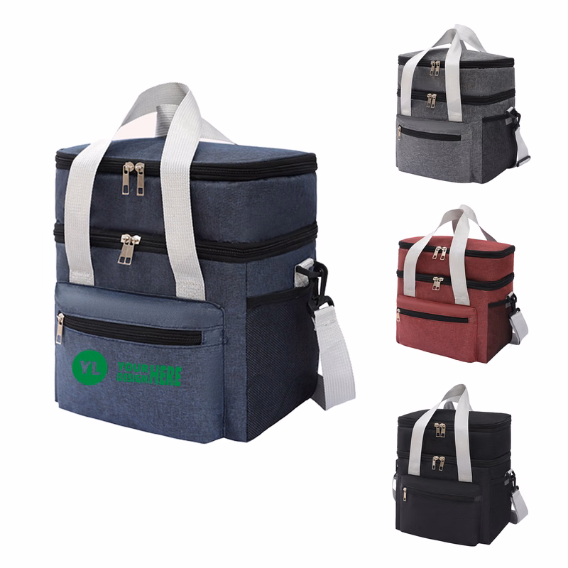 Insulated Double-Compartment Picnic Satchel