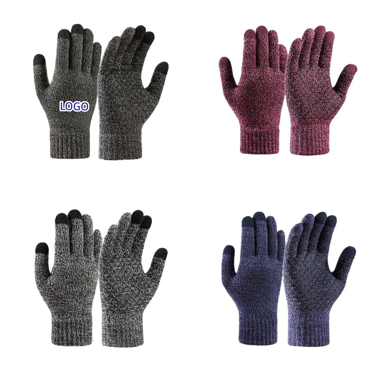 Knitted Warm Touch Screen Gloves 1
