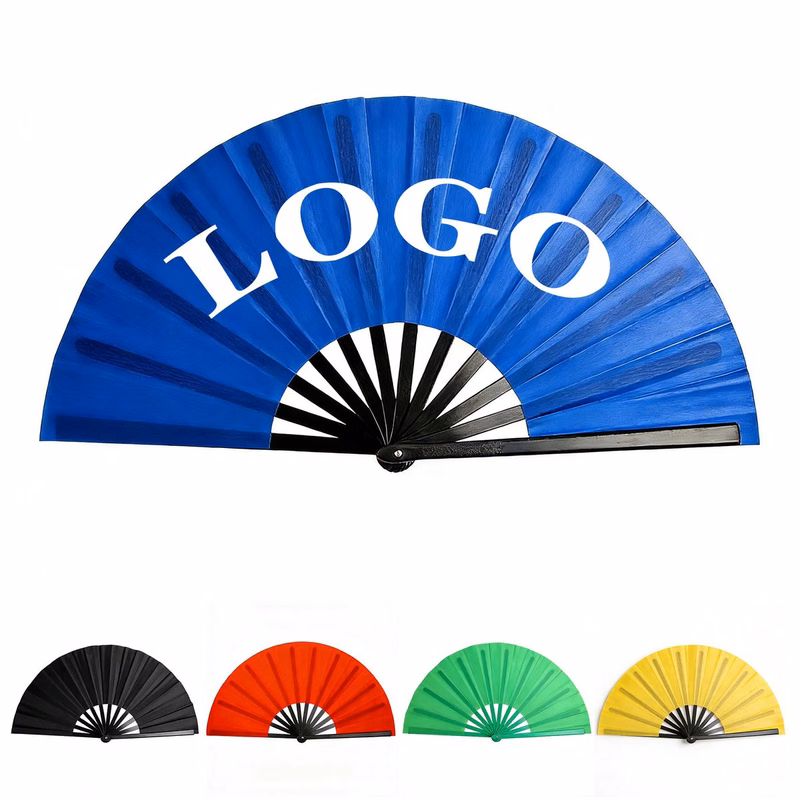 13 in Colorful Polyester Folding Fan