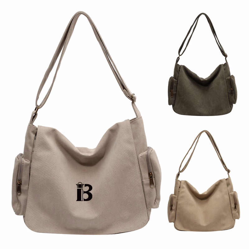 Large Canvas Hobo Shoulder Crossbody Bag