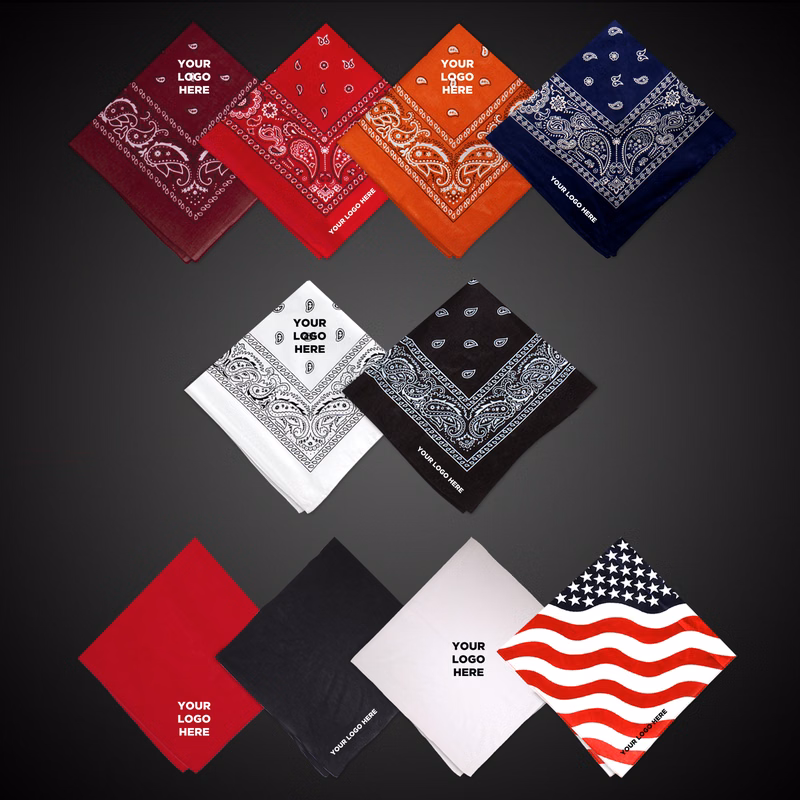 Cotton Bandana 22" x 22" - Variety of Colors