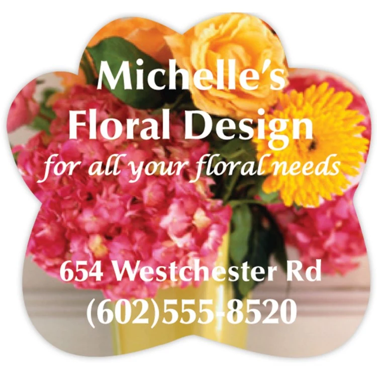 Vinyl Label (2.5" x 2.375") Flower 1