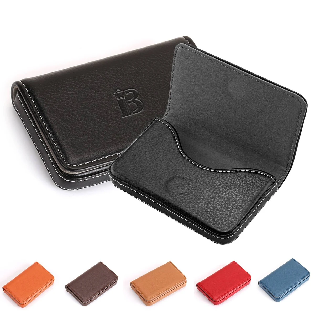 PU leather magnetic business card bag wallet 1