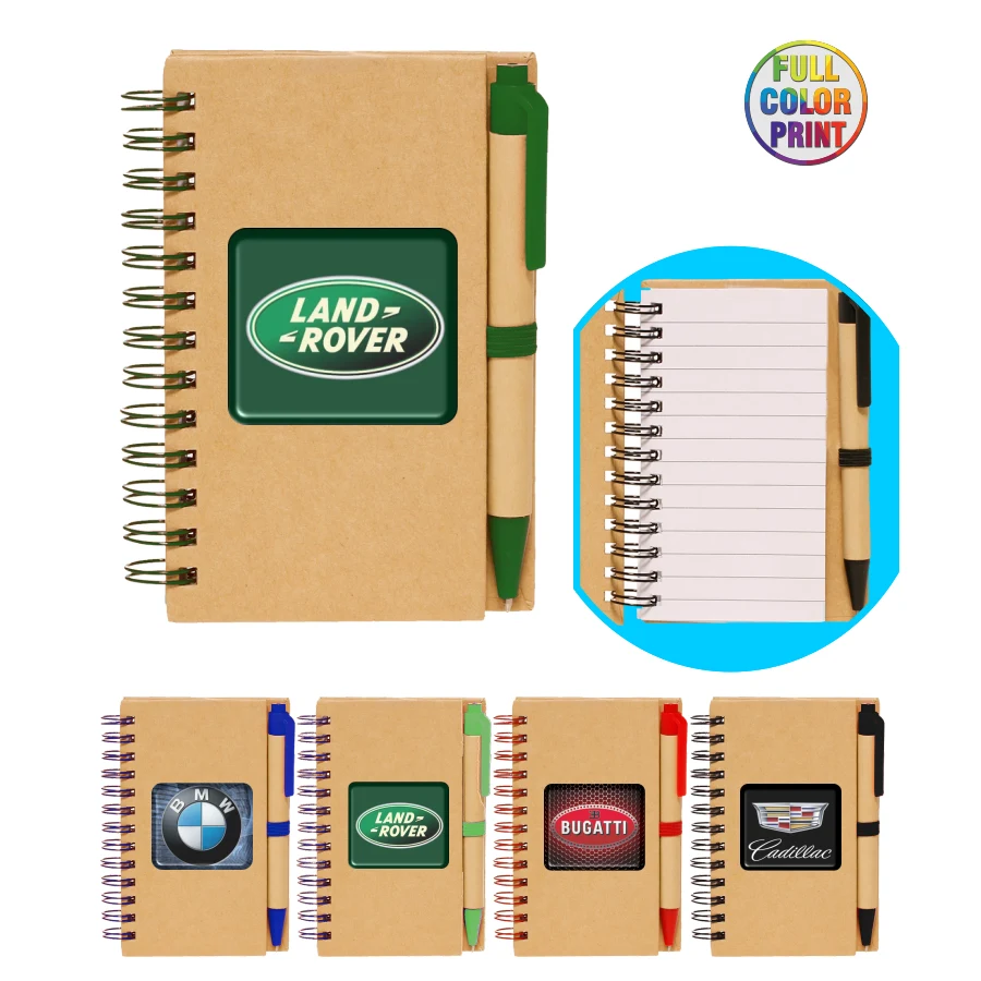 Eco Spiral Notebook w/Pen - Full Color 1
