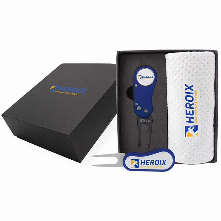 Flix Lite DS Divot Tool and Dormie Towel Mini Presentation Box