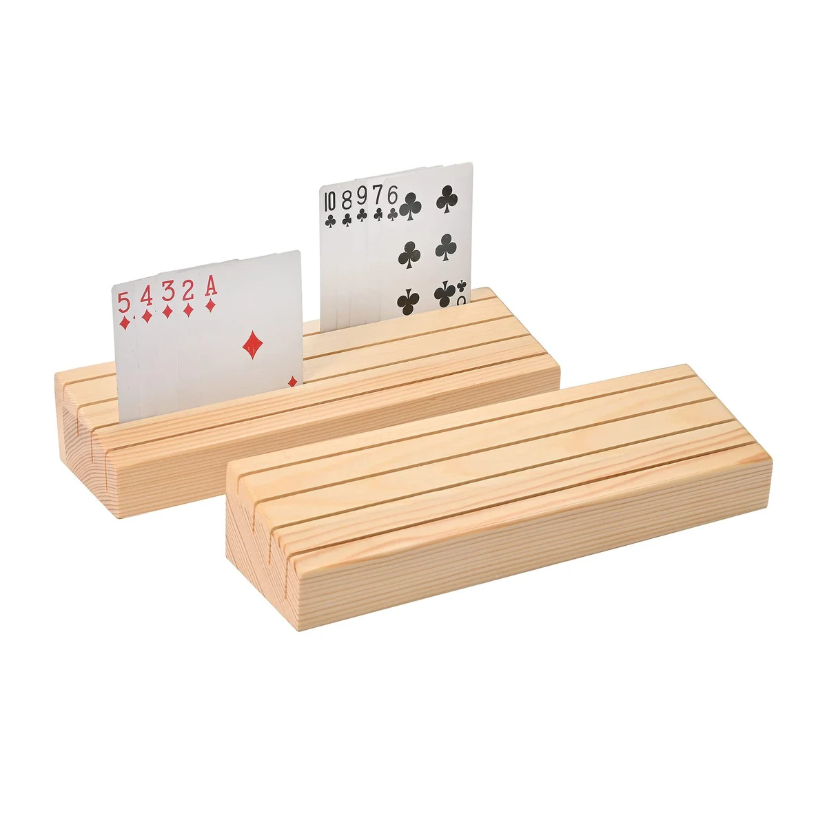 Hands-Free Wood Playing Card Holder for Kids Seniors Adults 1