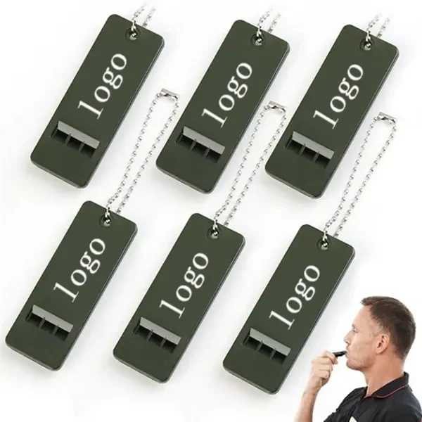 Custom 120 DB Emergency Survival Whistle 2.75 Inch — Outdoor Safety & Keychain Item 1