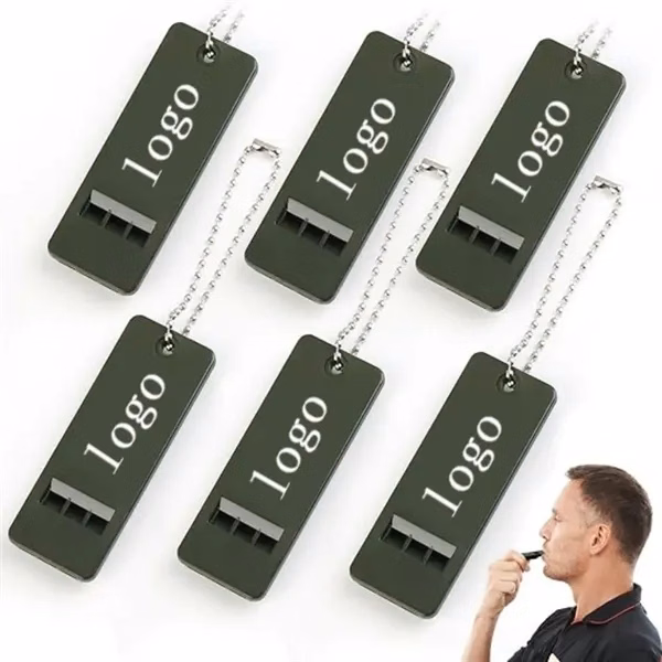 Custom 120 DB Emergency Survival Whistle 2.75 Inch — Outdoor Safety & Keychain Item