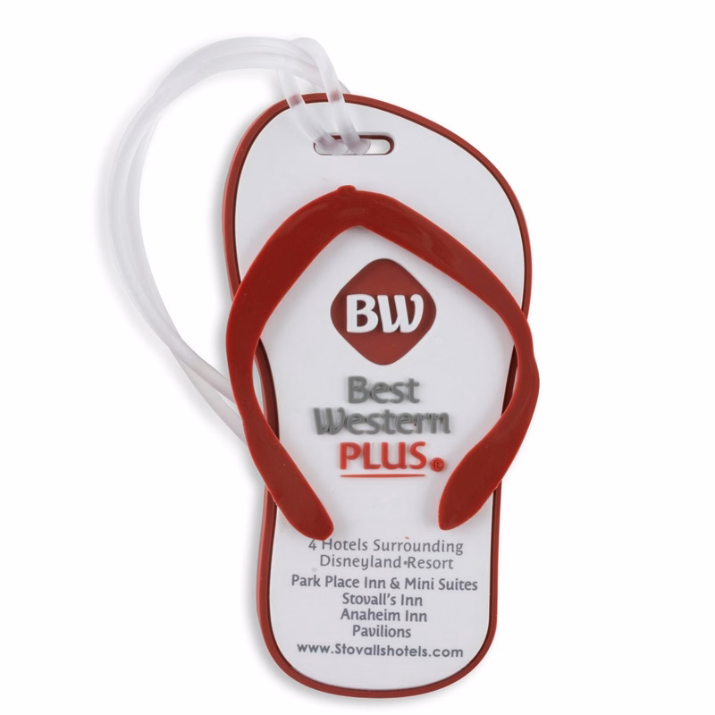 Custom Luggage Tag with Plastic Strap - 3D