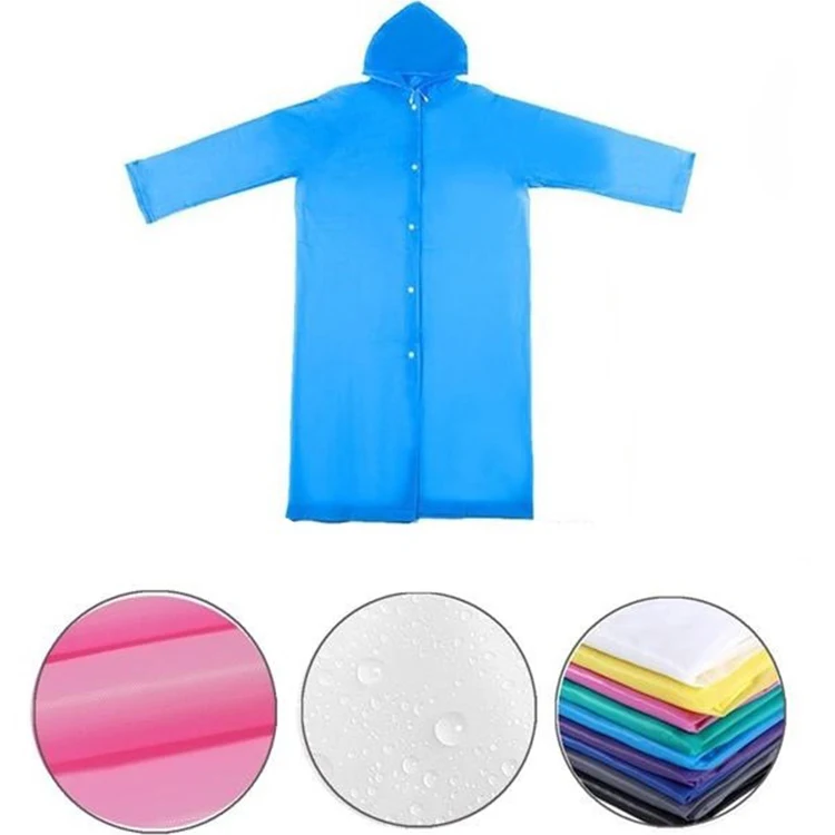 Reusable Raincoat made of EVA with a hat 1