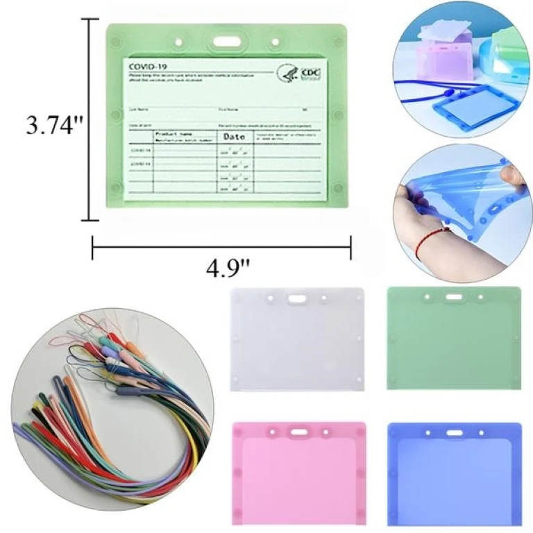 Silicone Vaccination Card Badge Holder 1