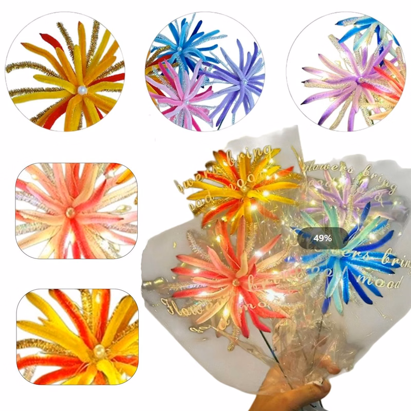 Pipe Cleaner Firework Finished Product