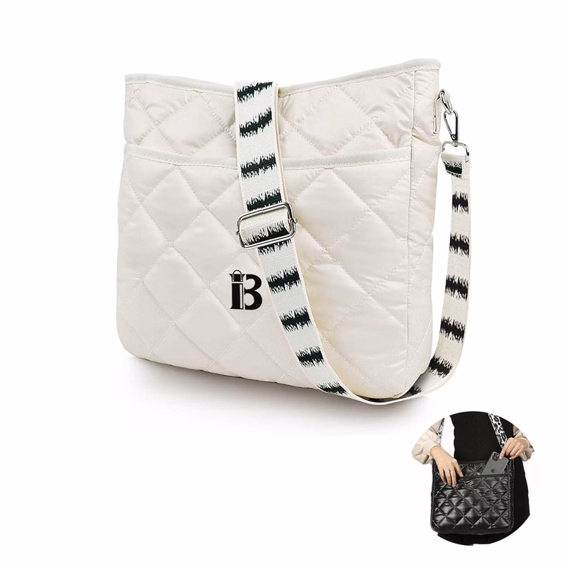 Women's Single-shoulder Down Jacket Material Tote Bag