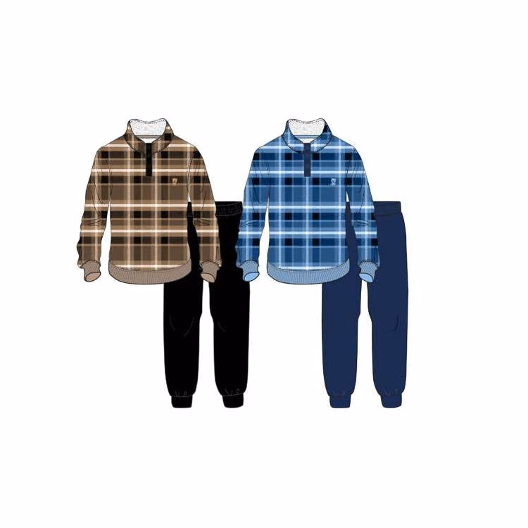 Boys' Pullover and Pant Set Beige/Blue 2-4