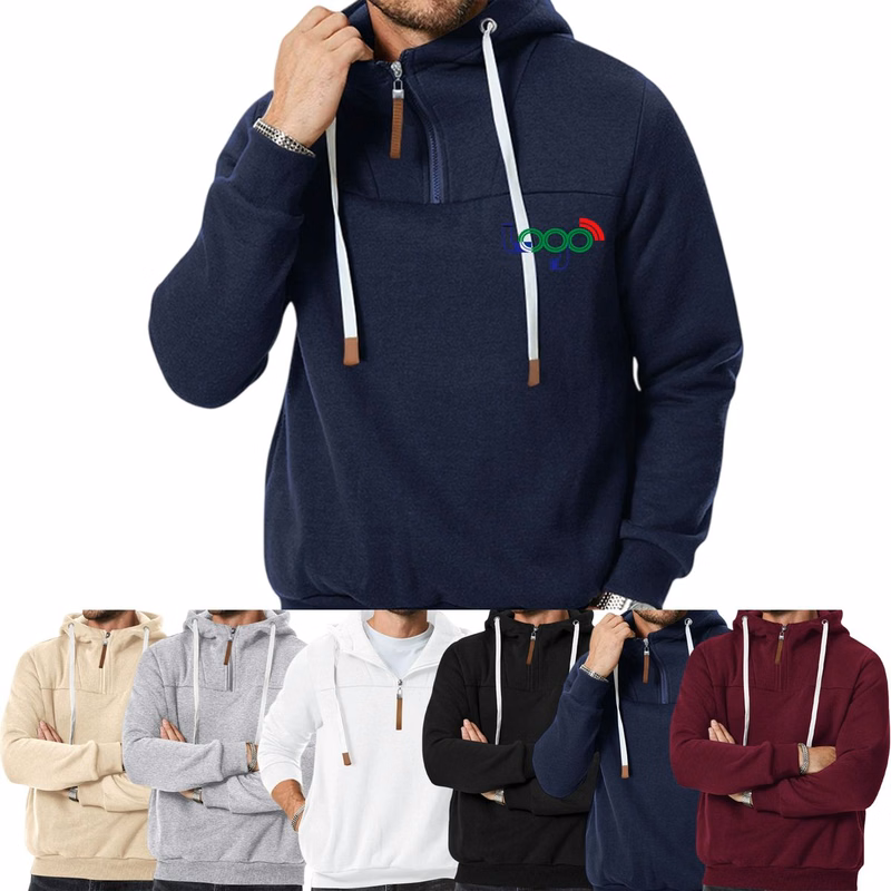 Fleece-Lined Thickened Casual Hoodie