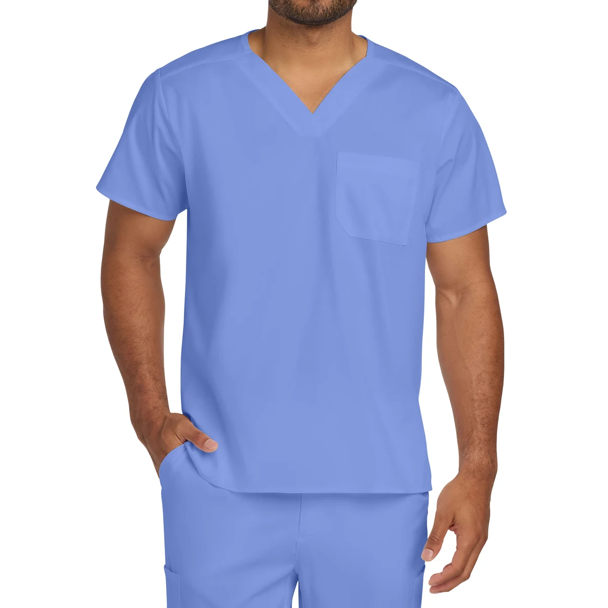 Wink® Unisex WorkFlex Chest Pocket V-Neck Top 1
