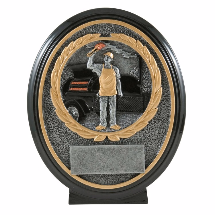 6" BBQ Smoker Oval Resin