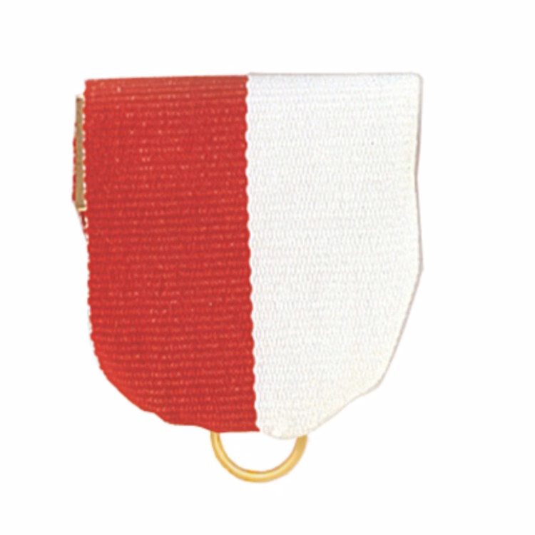 Red/White Pin Drape Ribbon with Jump Ring