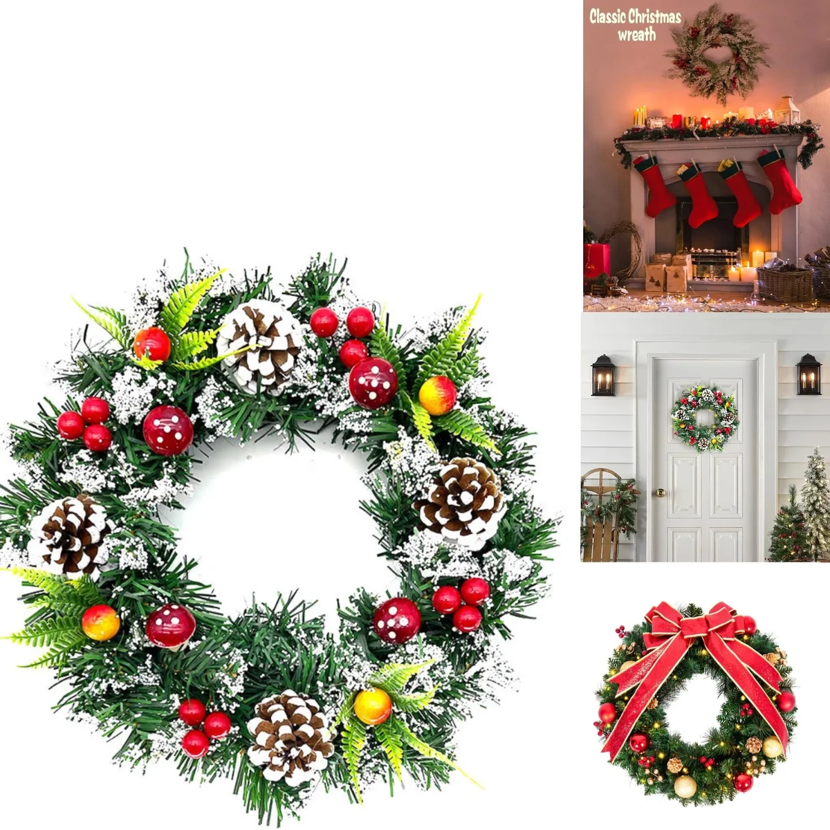 Christmas Holiday Decorations Wreath 1