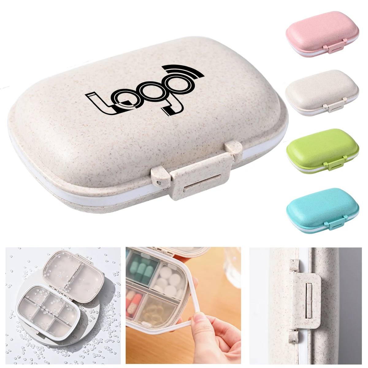 Compact 8-Grid Portable Pill Organizer 1