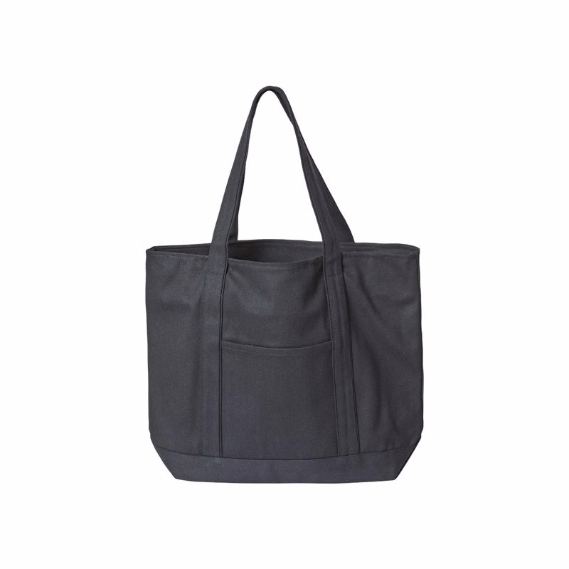 XL Zippered Cotton Canvas Resort Tote - 8873