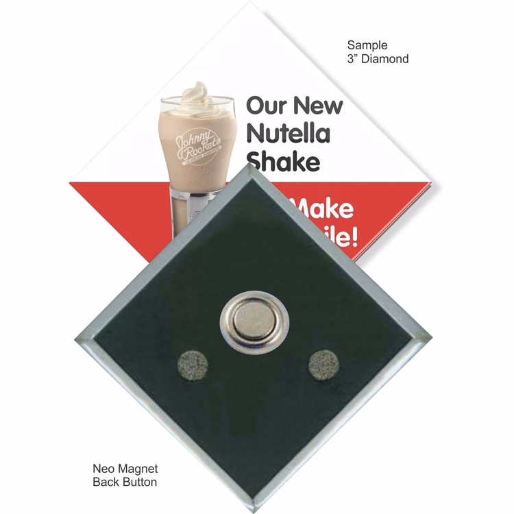 Neo Magnet 3 Inch Diamond Button