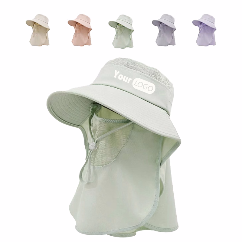 Wide Brim UV Protective Hat with Ventilated Face Cover