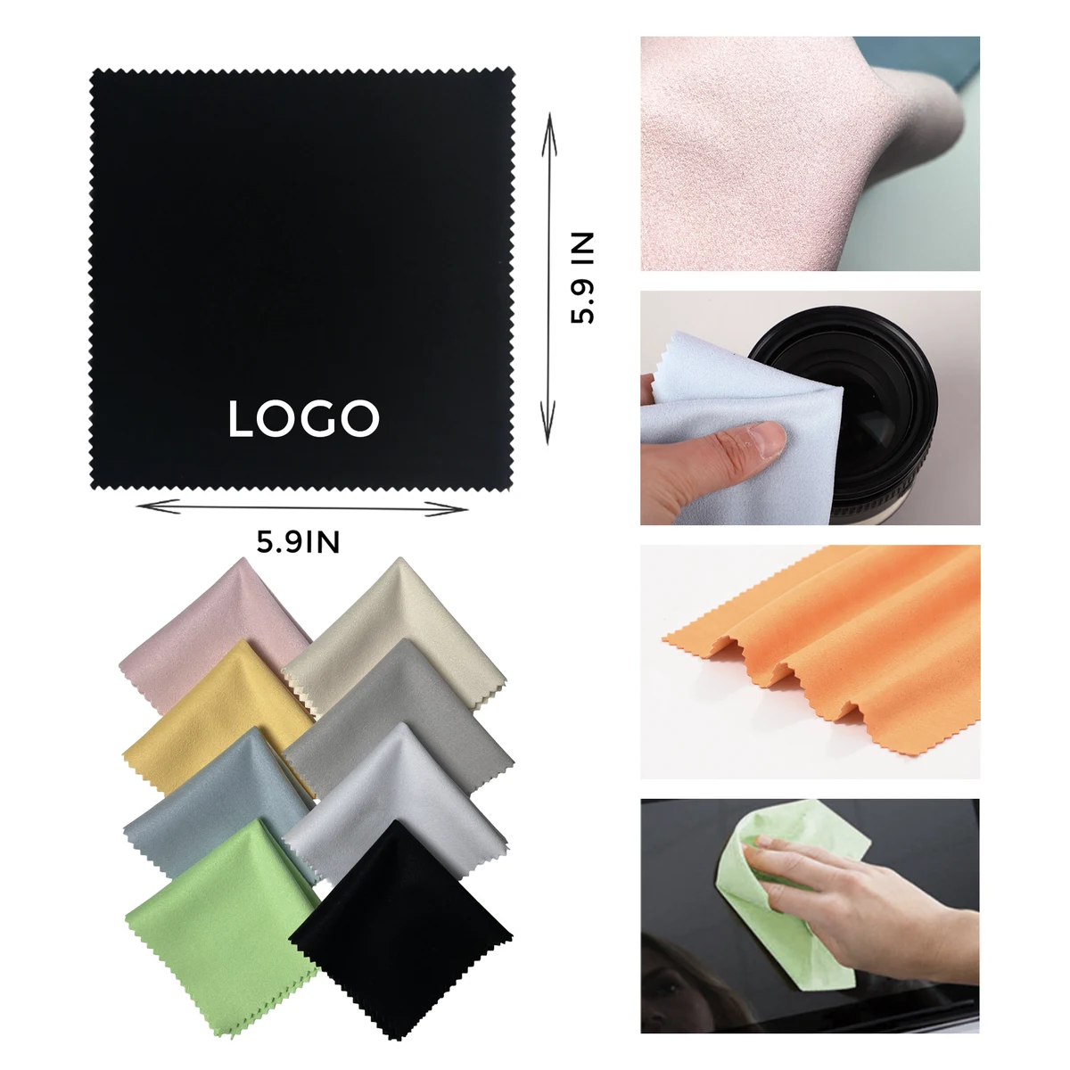 MOQ 10 PCS Ultra-Fine Fiber Eyeglass Cloth 1