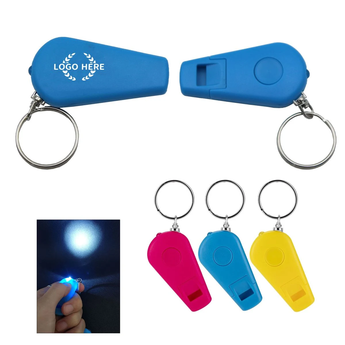 LED Light Whistle Keychain 1