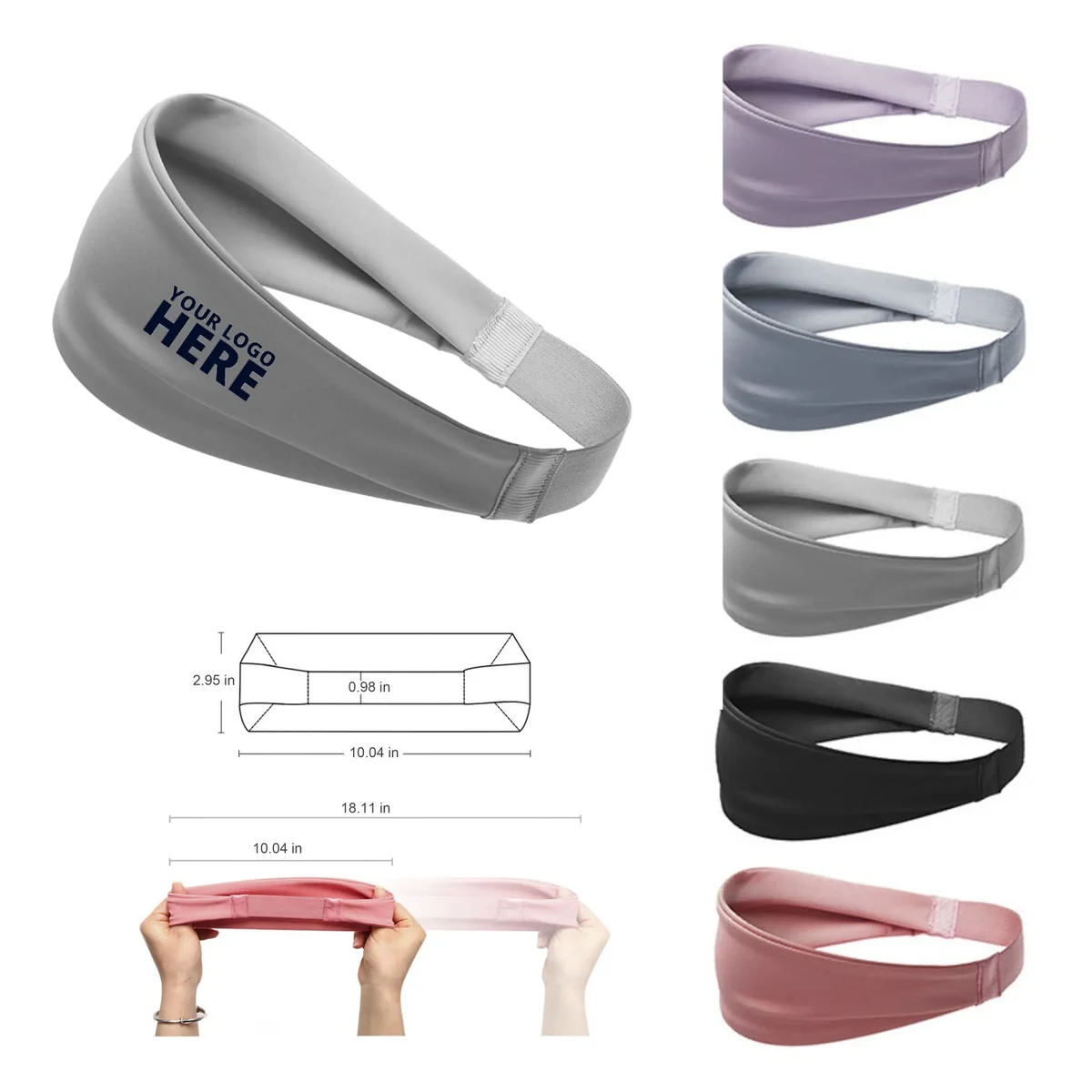 Elastic Wide Workout Headband 1