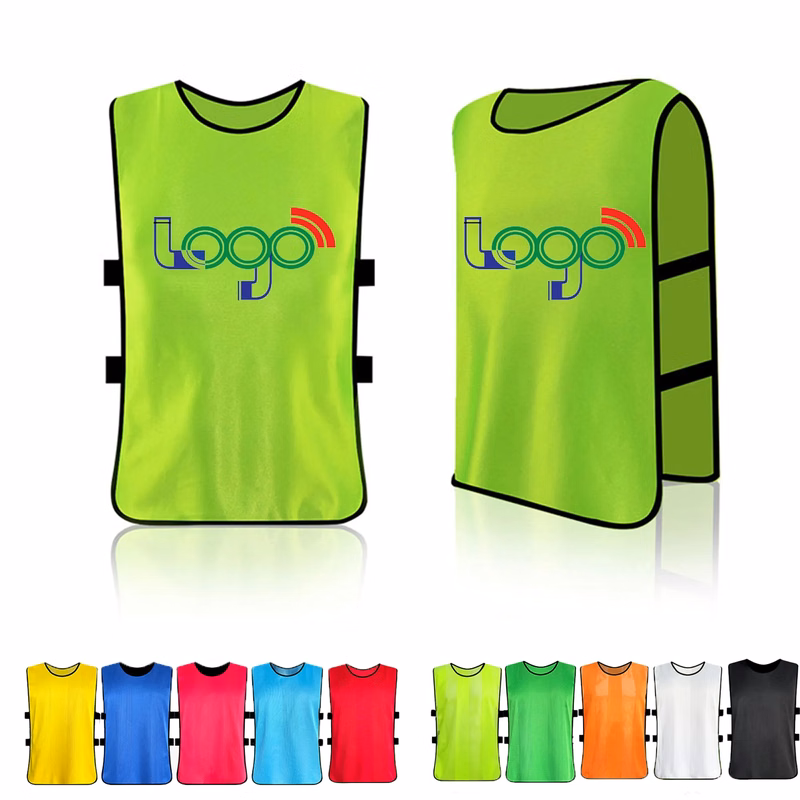 Full Color Logo Vests Soccer Pennies For Sports Adult Kids